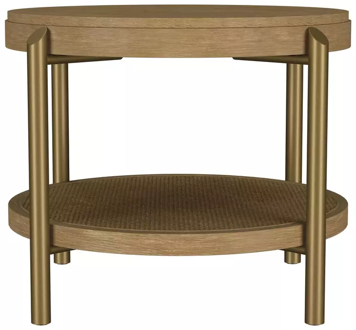 Arini Sand Wash Round End Table
