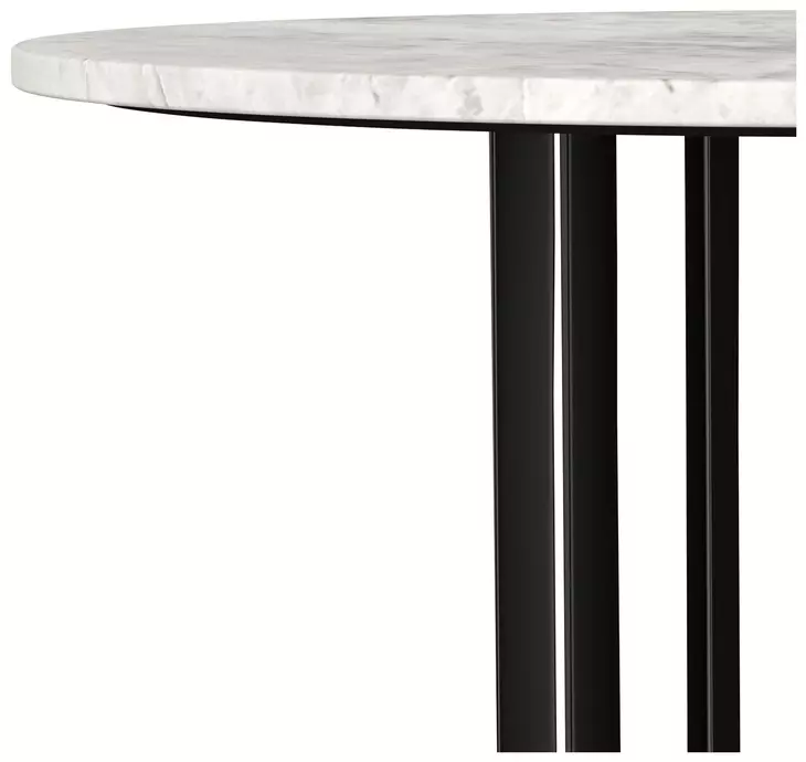 Haven Black and White Marble Top Round Coffee Table