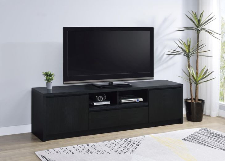 Winfield Black 78" 2 Door TV Stand