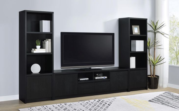 Winfield Black 78" 2 Door TV Stand