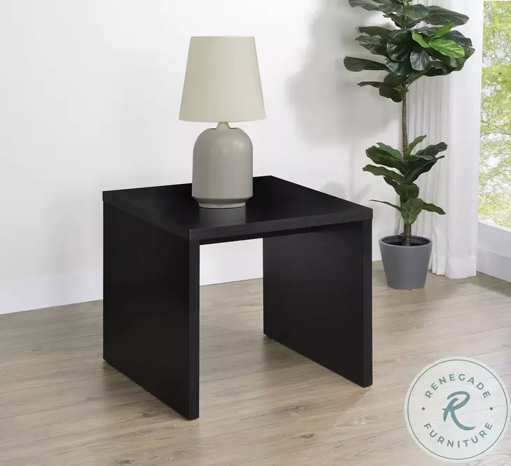Knapp Black Square End Table