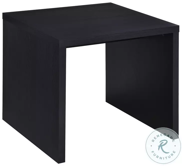 Knapp Black Square End Table