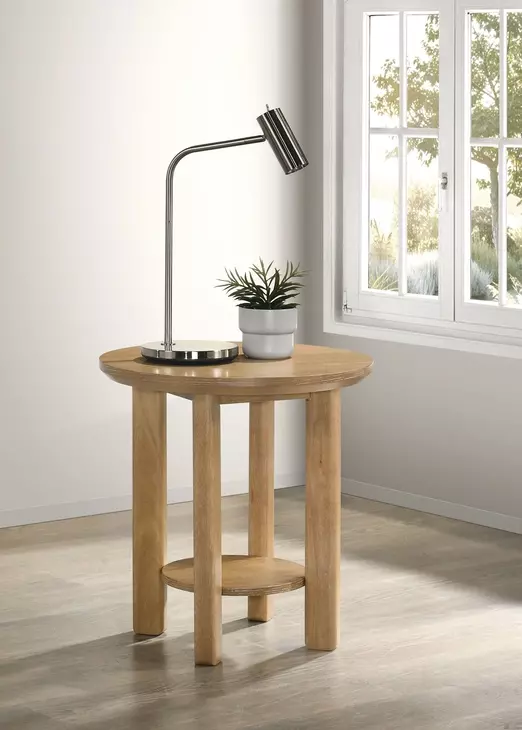 Ottowa Washed Oak Round End Table
