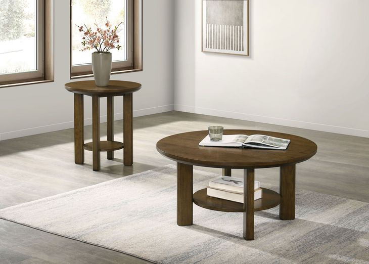 Ottowa Brown Round Occassional Table Set