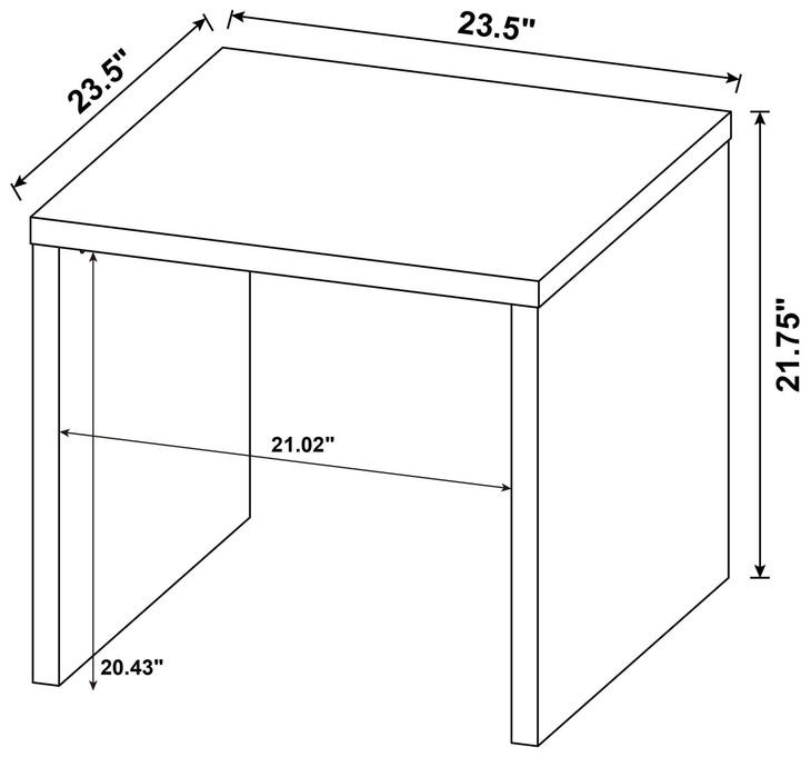 Canoga Light Oak Square End Table