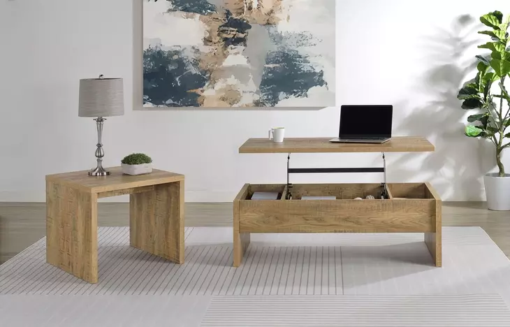 Canoga Mango Rectangular Lift Top Occassional Table Set