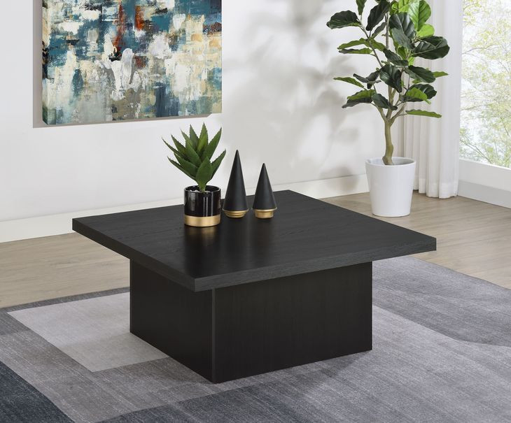 Devar Black Square Cocktail Table