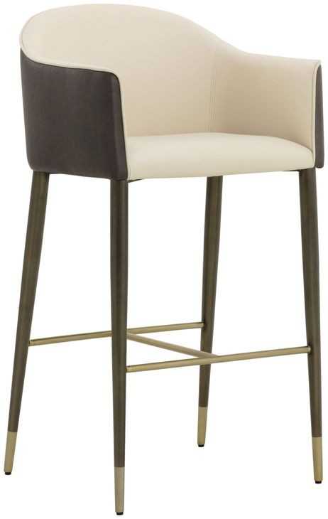 Rowan Dillon Cream Upholstered Bar Stool
