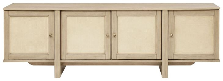 Kailani Beige Oak 79" TV Stand with 4 Doors