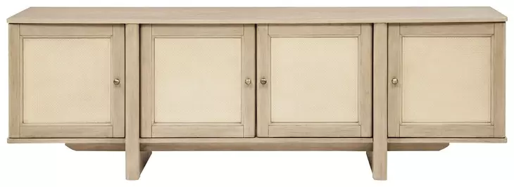 Kailani Beige Oak 79" TV Stand with 4 Doors