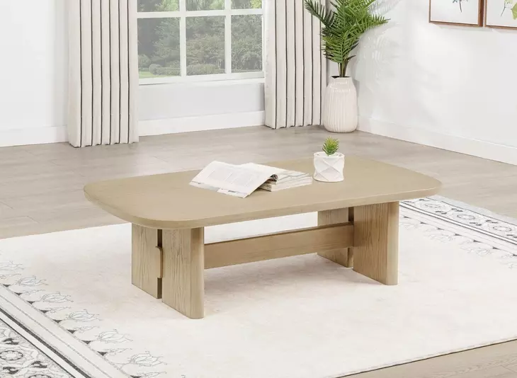 Kailani Beige Oak Rectangular Coffee Table