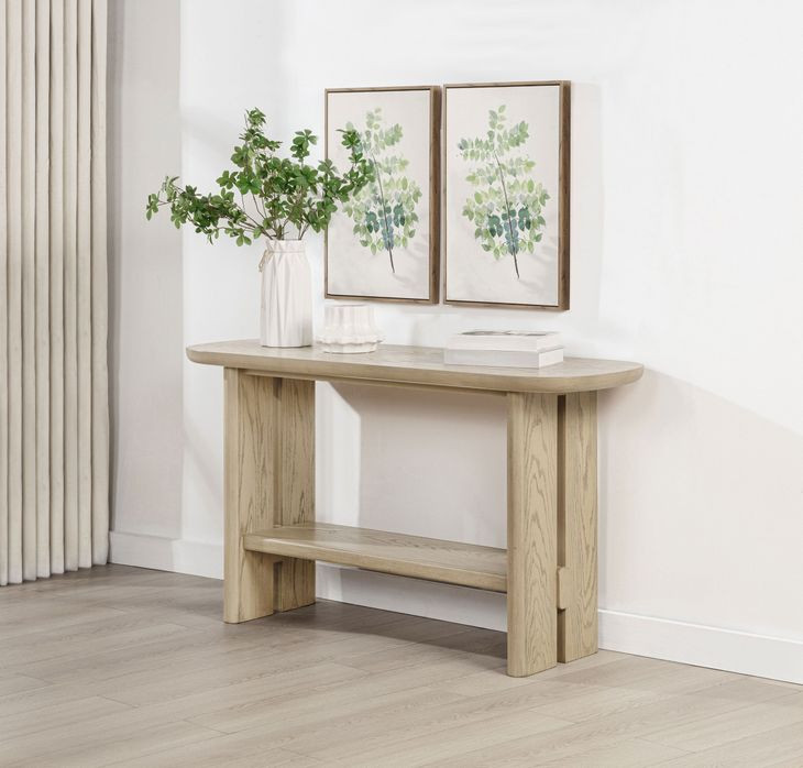 Kailani Beige Oak Rectangular Sofa Table