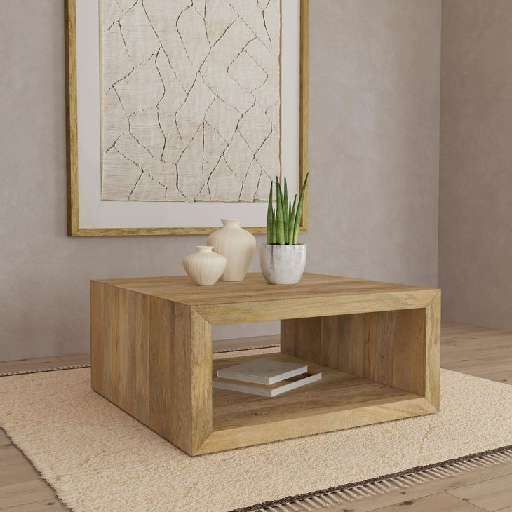 Benton Natural Square Coffee Table