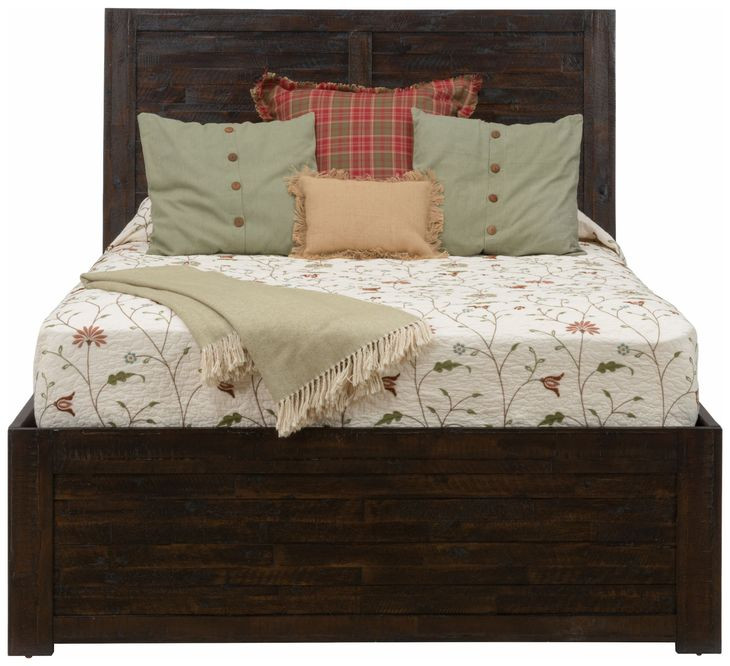 Kona Grove Chocolate Dark Brown Queen Platform Storage Bed
