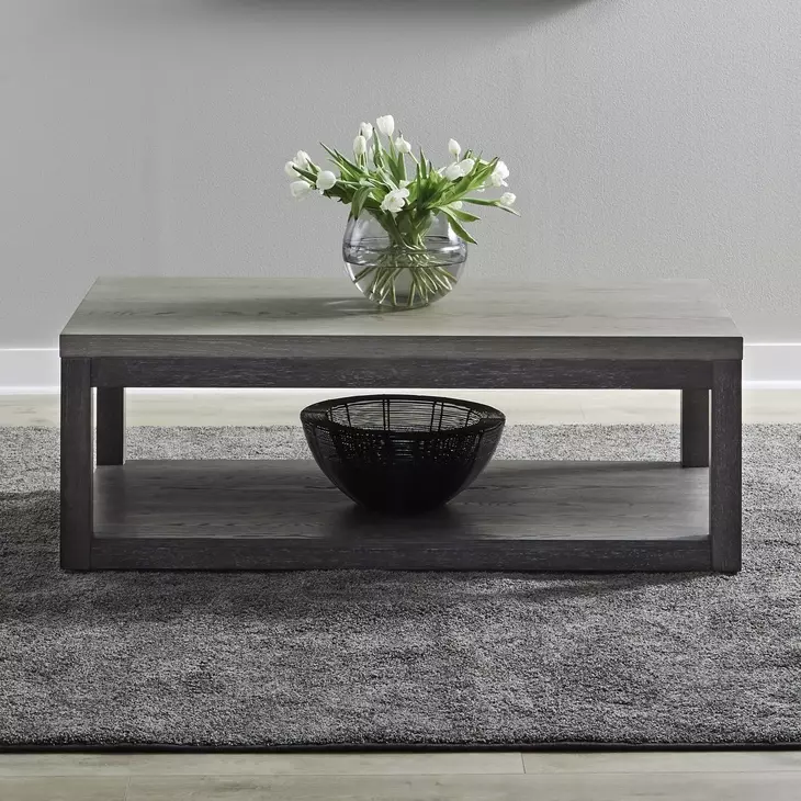 Piedmont Charcoal and Ash Rectangular Cocktail Table