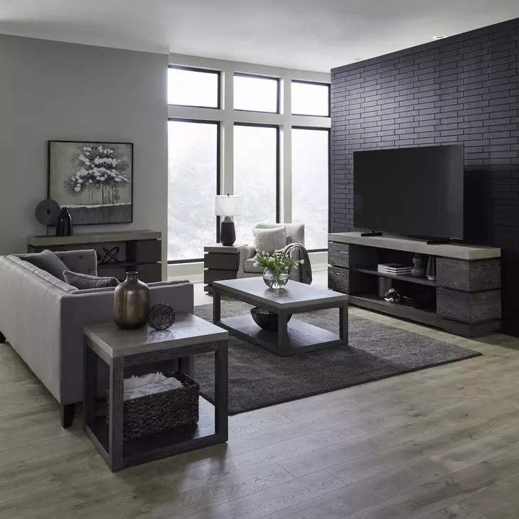 Piedmont Charcoal and Ash Rectangular Occasional Table Set