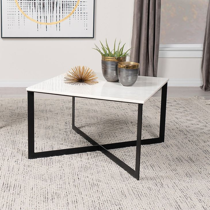 Tobin White And Black Coffee Table