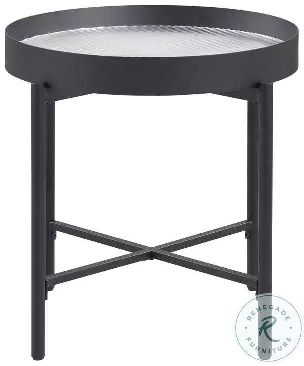 Ozella Sandy Black Round Occasional Table Set