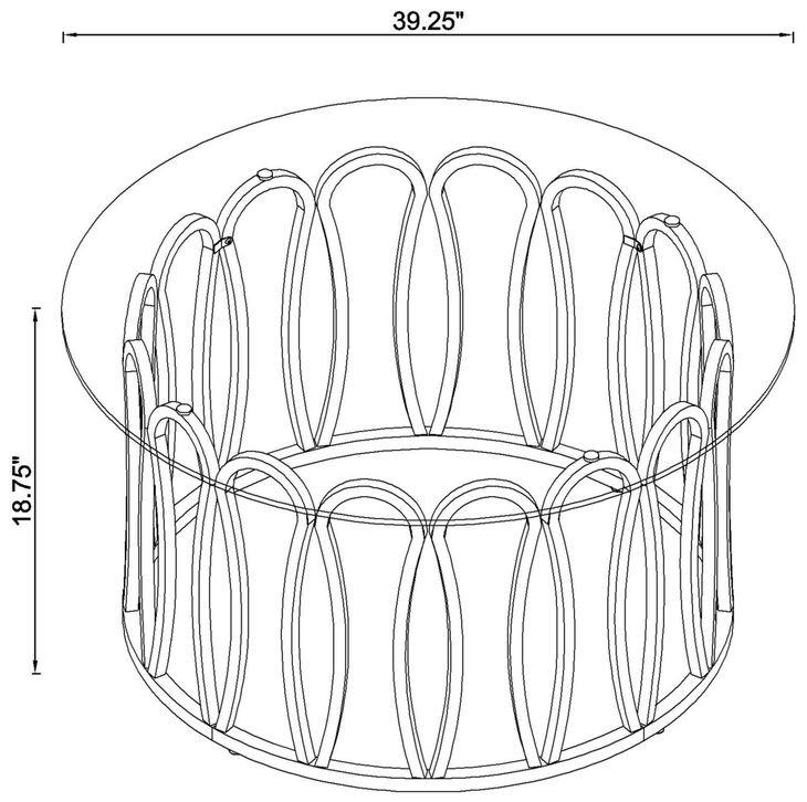 Monett Chocolate Chrome And Clear Coffee Table 