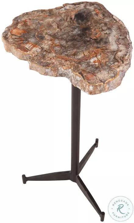 Howe Brown And Matte Black Accent Table