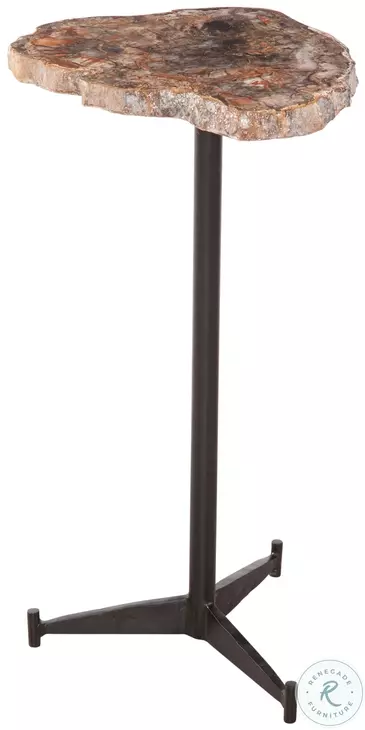 Howe Brown And Matte Black Accent Table