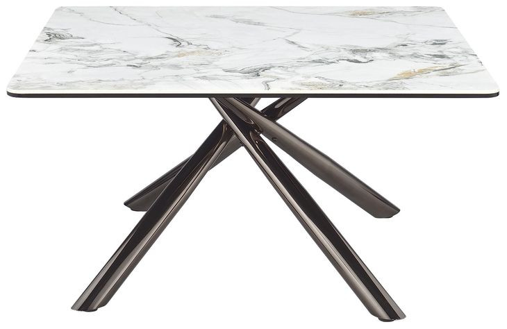 Carvell Mirage White Sintered Stone Square Coffee Table