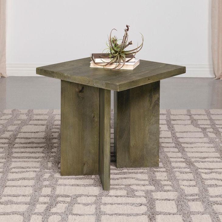 Andando Mango Brown Solid Wood Rectangular End Table