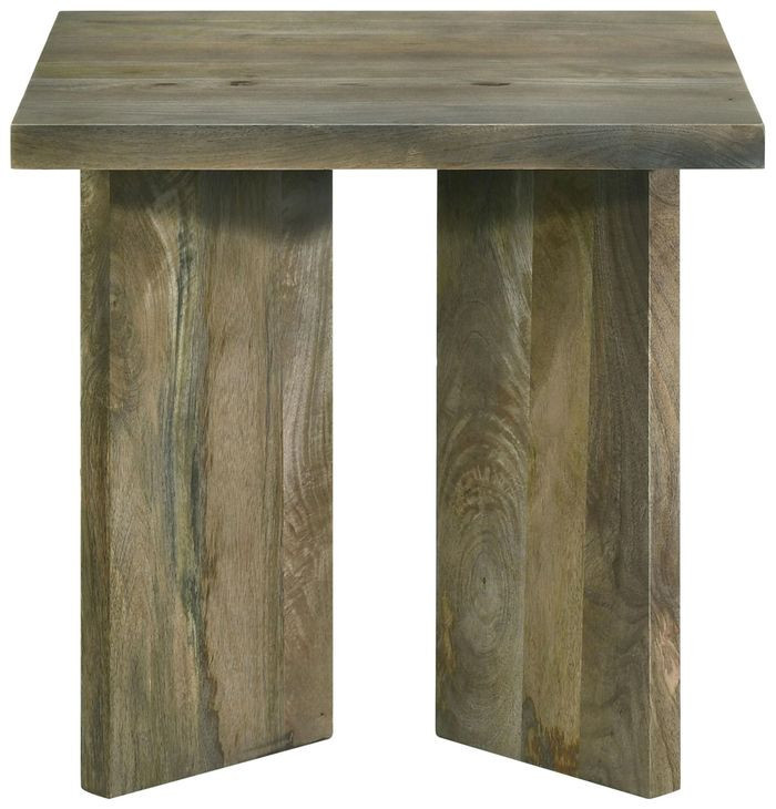 Andando Mango Brown Solid Wood Rectangular End Table