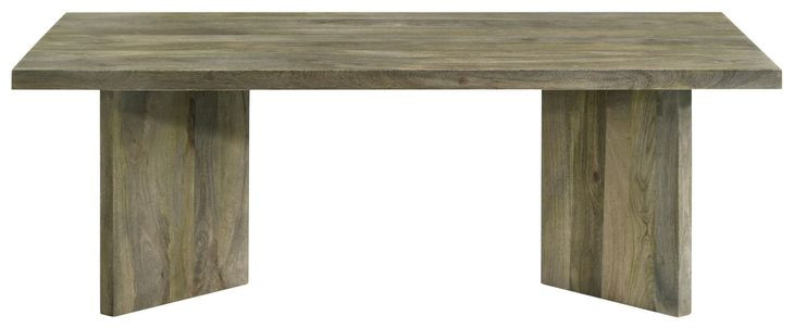 Andando Mango Brown Solid Wood Rectangular Cocktail Table
