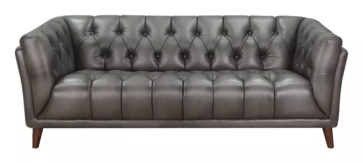 Trix Ash Leather 84" Sofa