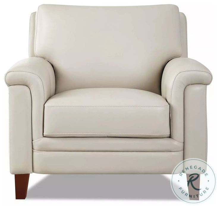 Wendover Vanilla Leather Upholstered Accent Chair