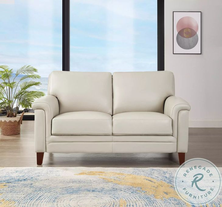 Wendover Vanilla Leather 62" Loveseat
