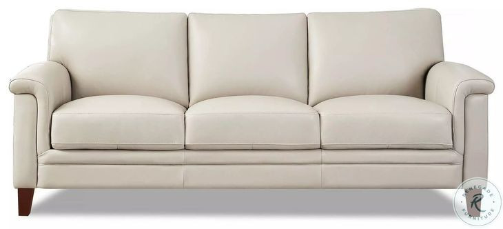 Wendover Vanilla Leather 84" Sofa