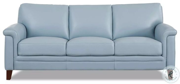 Wendover Spa Blue Leather 84" Sofa
