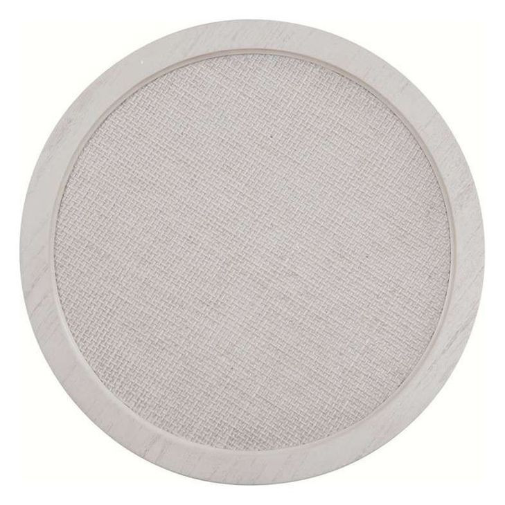 Korey White Wash Mindi 48" Round Glass Top Dining Table