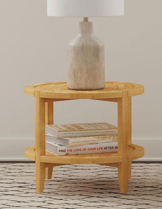 Camillo Maple Round End Table
