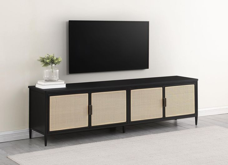 Amherst Black 4 Door 78" TV Stand