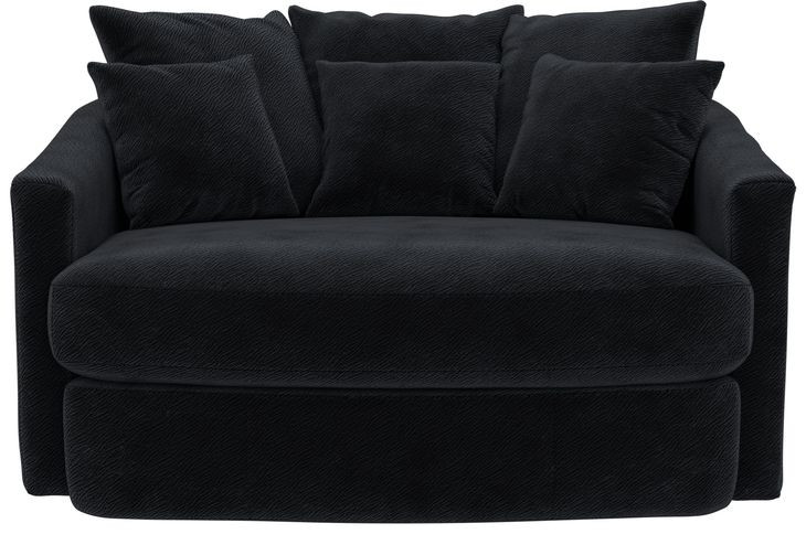 Matty Ebony 57" Cuddle Chaise