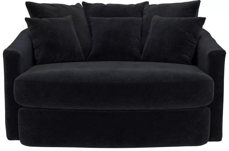 Matty Ebony 57" Cuddle Chaise