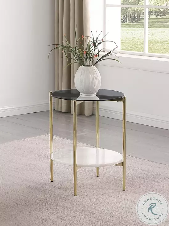 Jonelle Smoke And Gold End Table