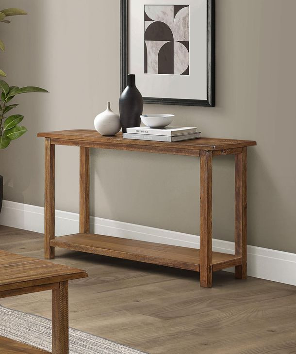 Payne Distressed Brown Entryway Console Table