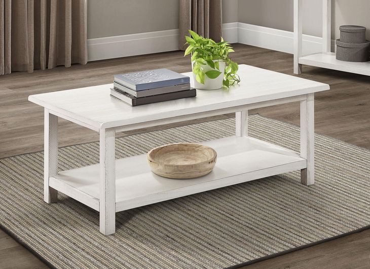 Payne Distressed White Coffee Table