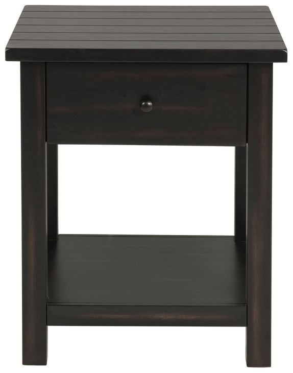 Payne Distressed Java 1 Drawer End Table