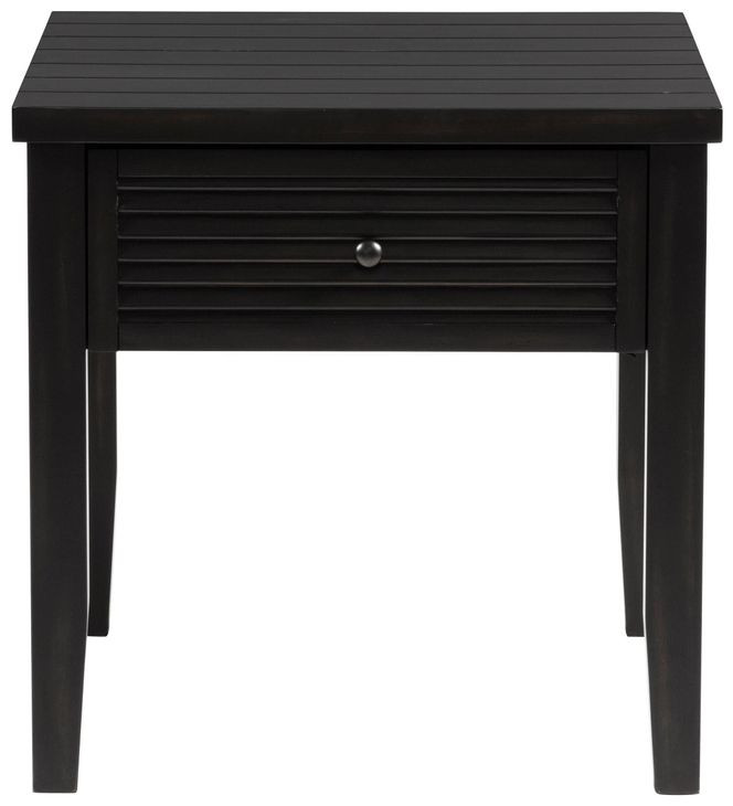 Concord Distressed Java 1 Drawer Square End Table