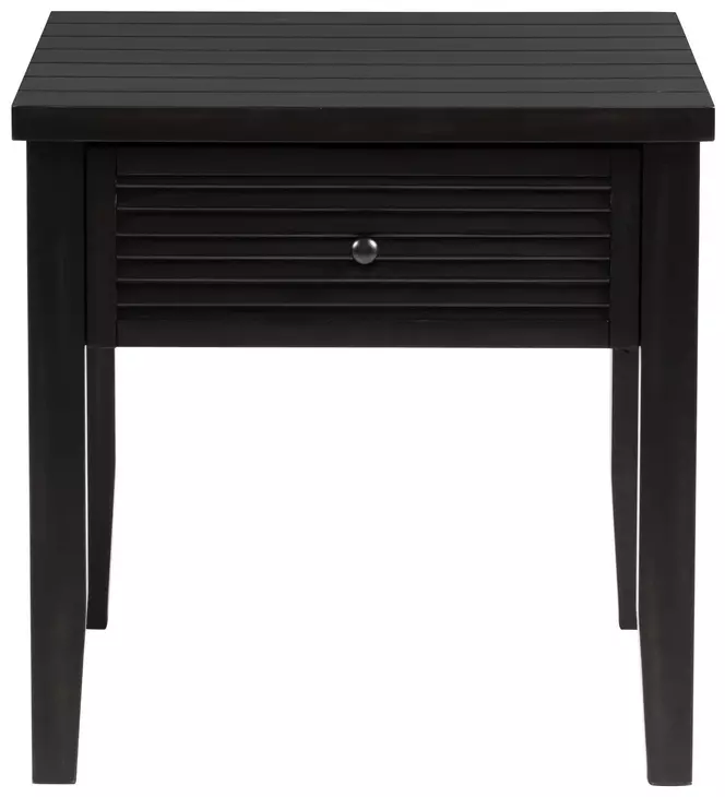 Concord Distressed Java 1 Drawer Square End Table