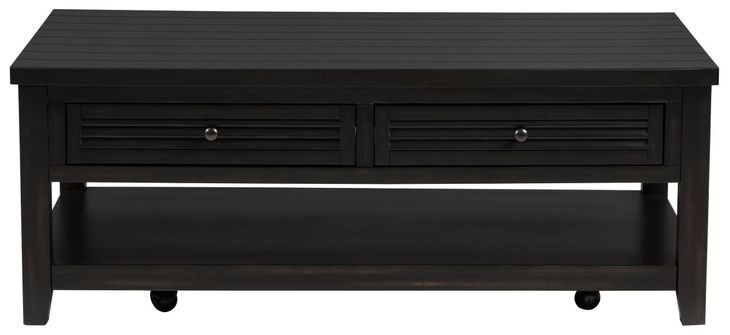 Concord Distressed Java 2 Drawer Rectangular Coffee Table