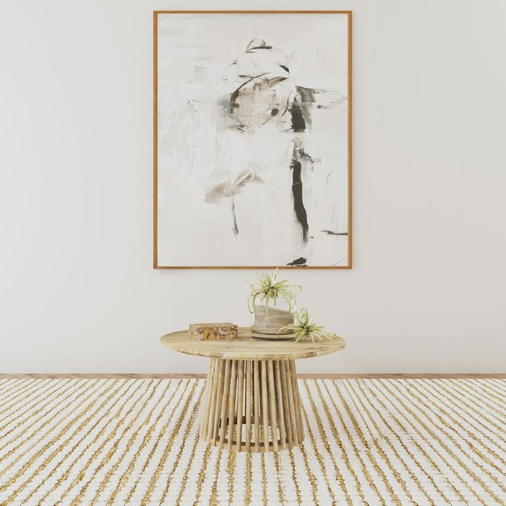 Touhy Natural Mango Round Coffee Table