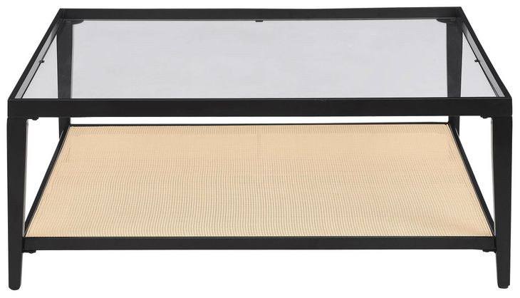 Lanewood Black And Glass Top Coffee Table