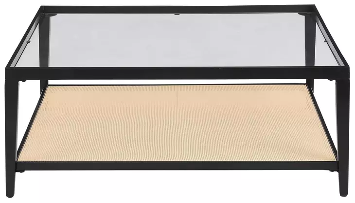 Lanewood Black And Glass Top Coffee Table