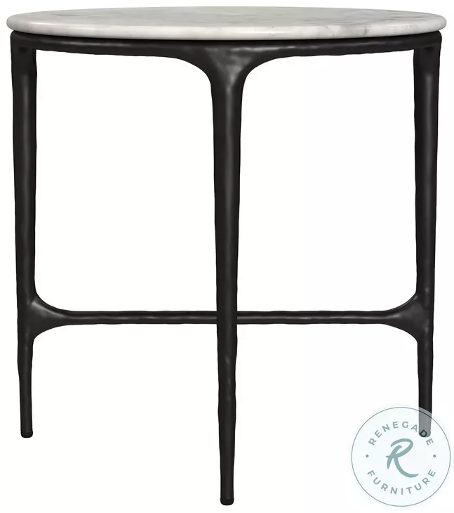 Hermas Black Marble Top Round Occasional Table Set